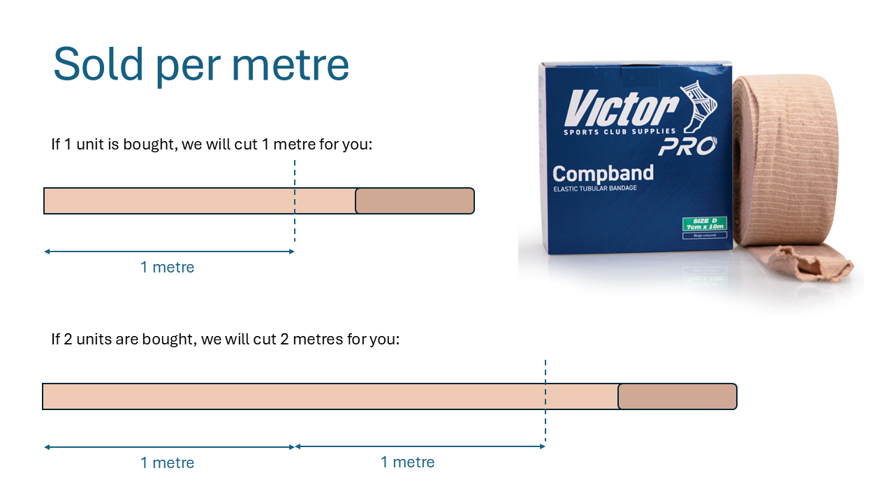 Victor® Pro Compband - Elasticated Tubular Bandage® (Size C, D, E, F, G)