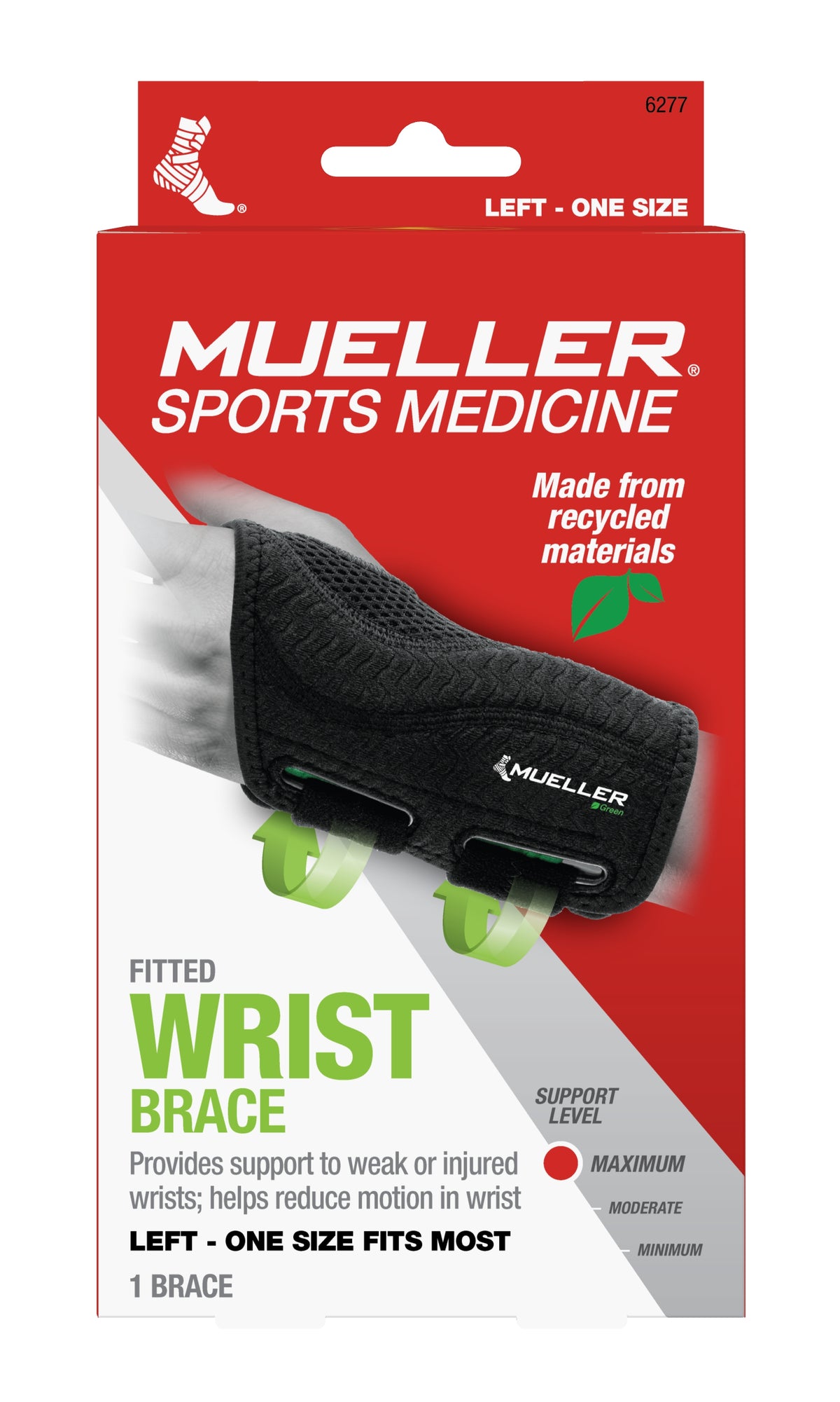 Mueller® Green Fitted Wrist Brace
